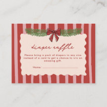 Sorteio de Fraldas Natal Feliz Listras Vermelhas