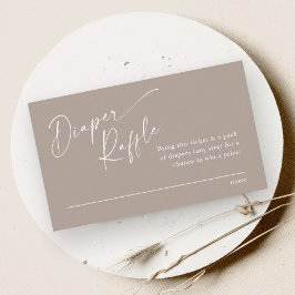 Cartão De Informações Sorteio de Fraldas Neutro Baby Shower