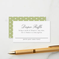 Sorteio de Fraldas para Chá de Bebê com Pontinhos