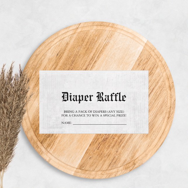 Cartão De Informações Sorteio de Fraldas para Chá de Bebê com Tema de Jo (Criador carregado)