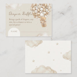 Cartão De Informações Sorteio de Fraldas para Chá de Bebê com Tema de Ur