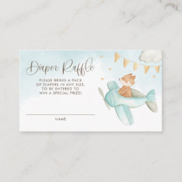 Cartão De Informações Sorteio de Fraldas para Chás de Bebê com Piloto Ra