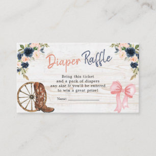 Cartão De Informações Sorteio de fraldas para revelação de gênero Countr