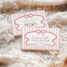 Sorteio de Fraldas Rosa Corado Baby Shower de Bebê