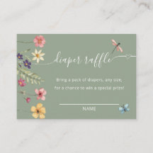 Sorteio de Fraldas Sage Wildflower Jogo de Chá de