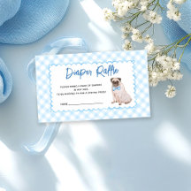Sorteio de Fraldas Xadrez Azul Cachorro