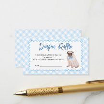 Sorteio de Fraldas Xadrez Azul Cachorro