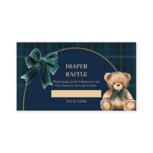 Sorteio de Fraldas Xadrez Verde Urso Teddy Elegant