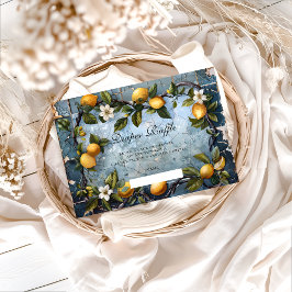 Cartão De Informações Sorteio de Lenços de Limão Botânico Fresco