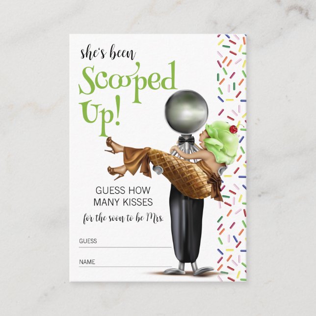 Cartão De Informações Sorvete de chocolate com Chá de panela (Frente)