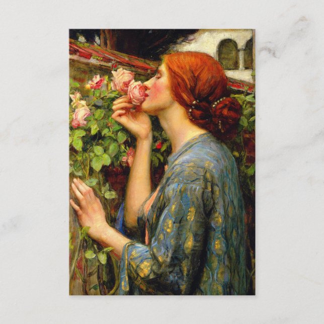 Cartão De Informações Soul of the Rose John William Waterhouse (Frente)