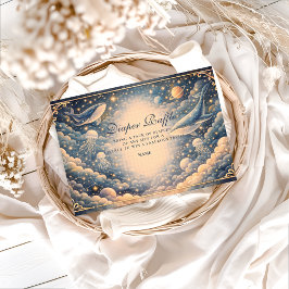 Cartão De Informações Space Ocean Whales Baby Shower Diapper Raffle