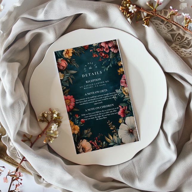 Cartão De Informações Spooky Glam Wedding (Criador carregado)