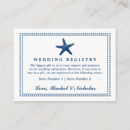 Cartão De Informações Starfish Graceful | Casamento de presentes