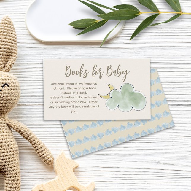 Cartão De Informações Stars Moons Nuvens Nuvens Livros Neutros para Bebê (Criador carregado)