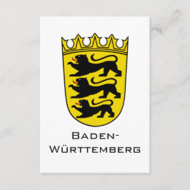 Cartão De Informações State of Baden-Württemberg Grand Coat of Arms Art