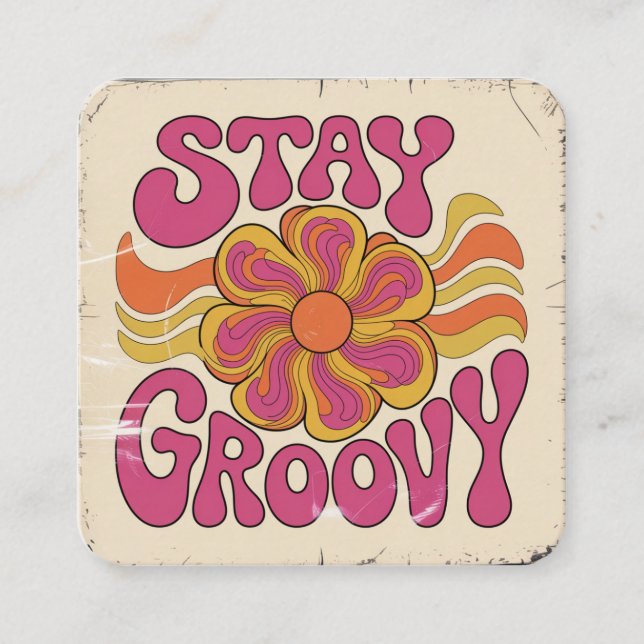 Cartão De Informações Stay Groovy (Frente)