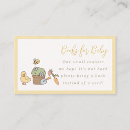 Cartão De Informações Storybook Baby Shower Books for Baby Card