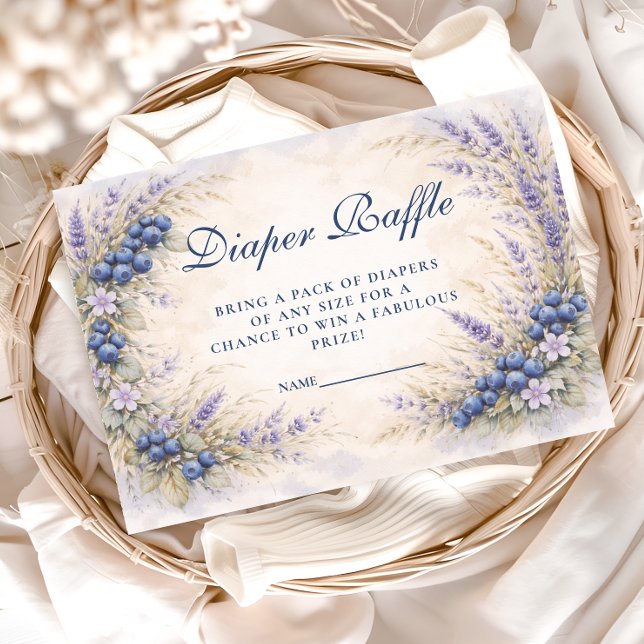 Cartão De Informações Storybook Blueberry Garden Diapper Raffle (Criador carregado)
