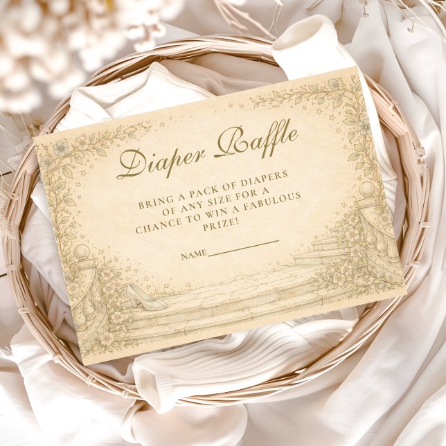 Cartão De Informações Storybook Fairytale Garden Diapper Raffle (Criador carregado)
