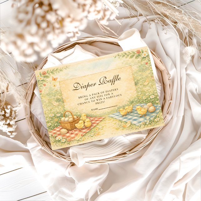 Cartão De Informações Storybook Farm Animal Diapper Raffle (Criador carregado)