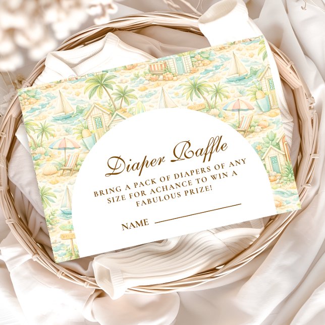 Cartão De Informações Storybook Tropical Animals Diapper Raffle (Criador carregado)
