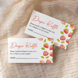 Cartão De Informações Strawberry Berry Sweet Fralda Raffle