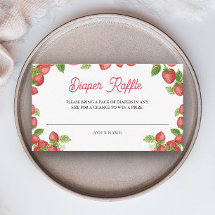 Cartão De Informações Strawberry Berry Sweet Fralda Raffle