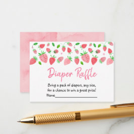 Cartão De Informações Strawberry Berry Sweet Fralda Raffle