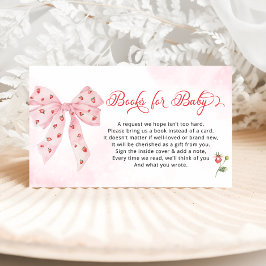 Cartão De Informações Strawberry Berry Sweet Pink Arcos Livros para Bebê