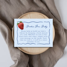 Strawberry Blue Baby Shower Books For Baby Library