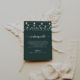 Cartão De Informações String Luz Verde Casamento Desejando Bem