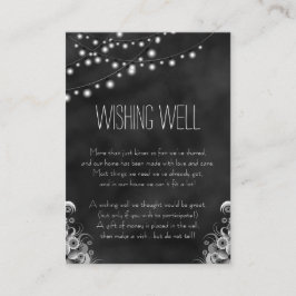 Cartão De Informações String Luzes Pretas Deslocando Bem