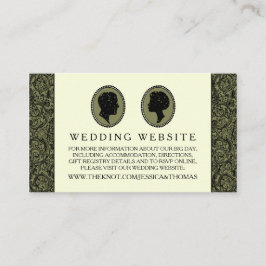 Cartão De Informações Sua Coleção de Casamentos de Arte Deco Silhouette