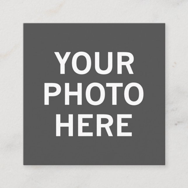 Cartão De Informações Sua Foto Aqui (Frente)