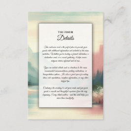 Cartão De Informações Suaves Ecos das Montanhas