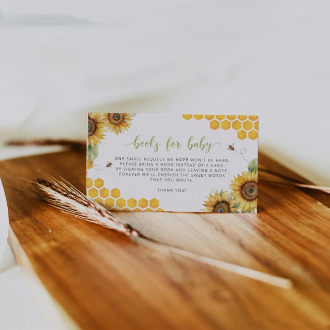 Cartão De Informações Summer Honeycomb Sunflower Livros Para Bebê (Criador carregado)