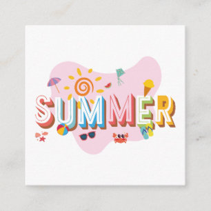 Cartão De Informações Summer Vibes