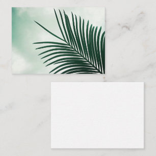 Cartão De Informações Summer Vibes Palm Tree deixa verde-claro