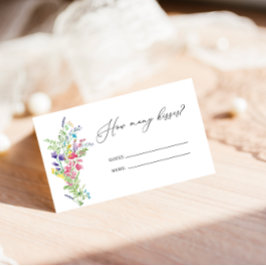 Cartão De Informações Summer Wilflower Adivinha Quantos Jogo de Beijos