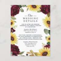 Sunflower e Rosas Casamento Russo Vermelho Borgonh