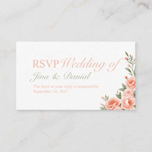 Cartão De Informações Sunset Bloom (Frente)