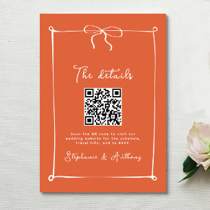 Cartão De Informações Sunset Letreiro Italiano Whimsical com Casamento d