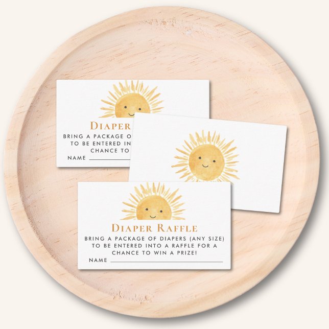 Cartão De Informações Sunshine Sun Fralda Raffle (Criador carregado)