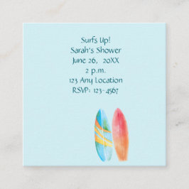 Cartão De Informações Surf Azul