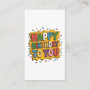 Cartão De Informações Surpresa de Histórias Feliz Aniversário
