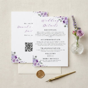 Cartão De Informações Sussurros de Lavanda: Elegância em Flor Detalhes