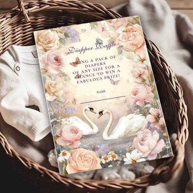 Cartão De Informações Swan Lake Garden Diapper Raffle (Criador carregado)