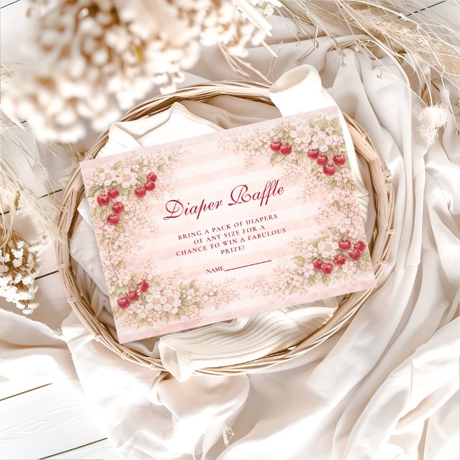Cartão De Informações Sweet Cherry Garden Diapper Raffle (Criador carregado)