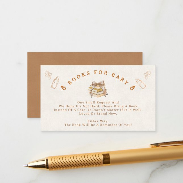Cartão De Informações Sweet Diaper Raffle Baby Shower Books For Baby (Frente/Verso In Situ)